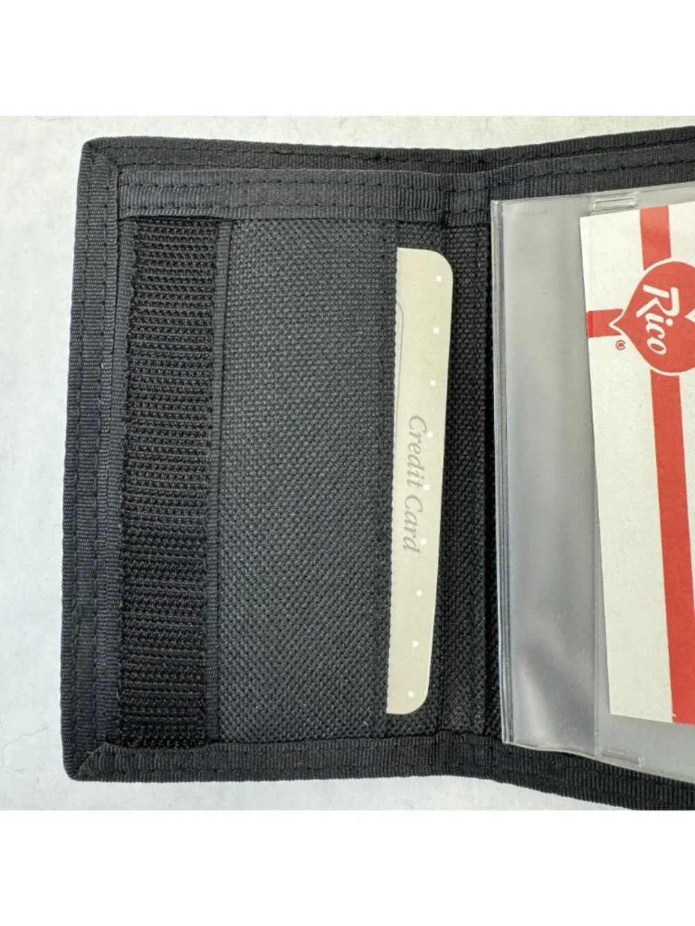 Vintage NASCAR #6 Mark Martin Leather Nylon Trifold Wallet Hook Loop Closure